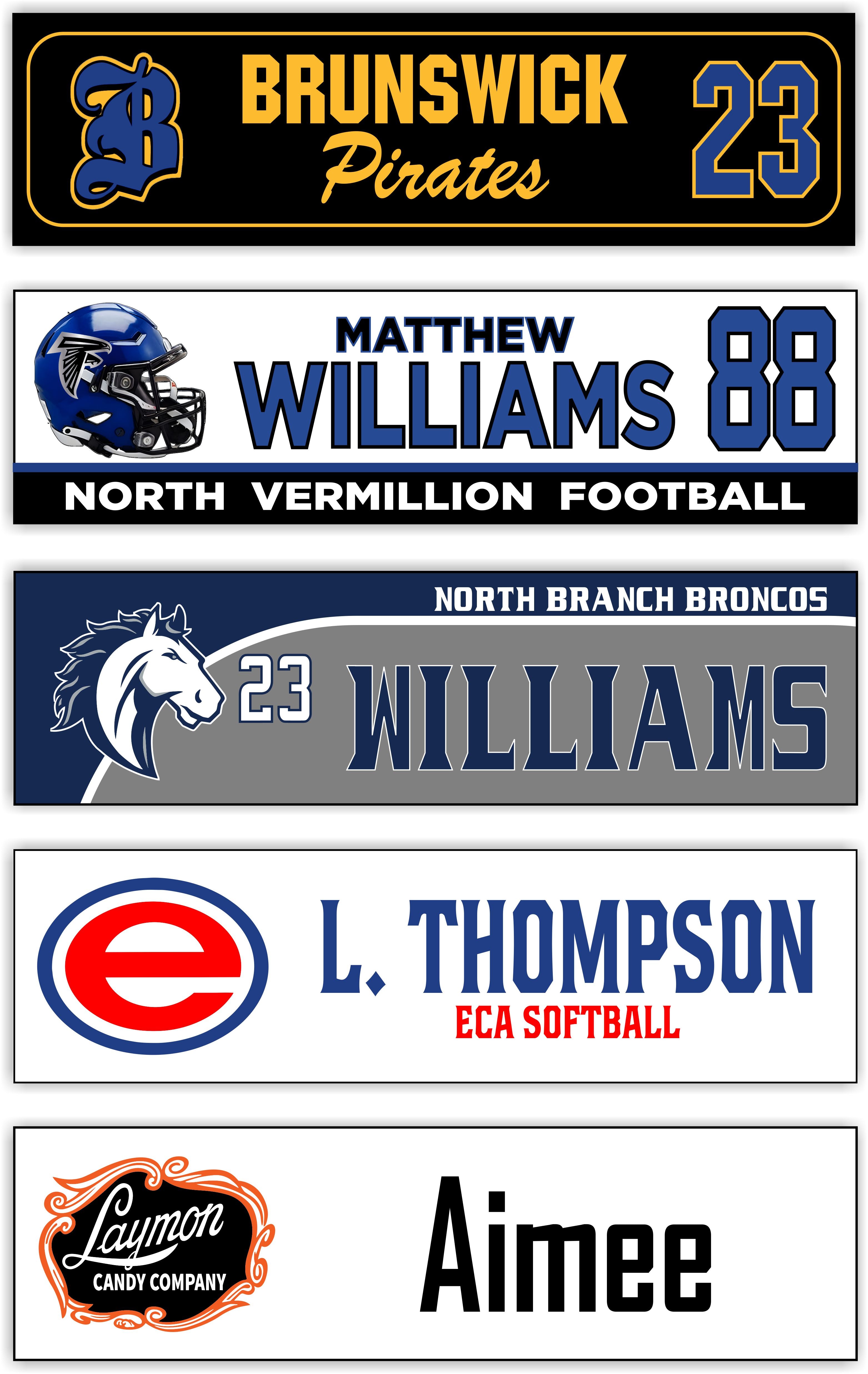 4" Metal Bracket Style Nameplates