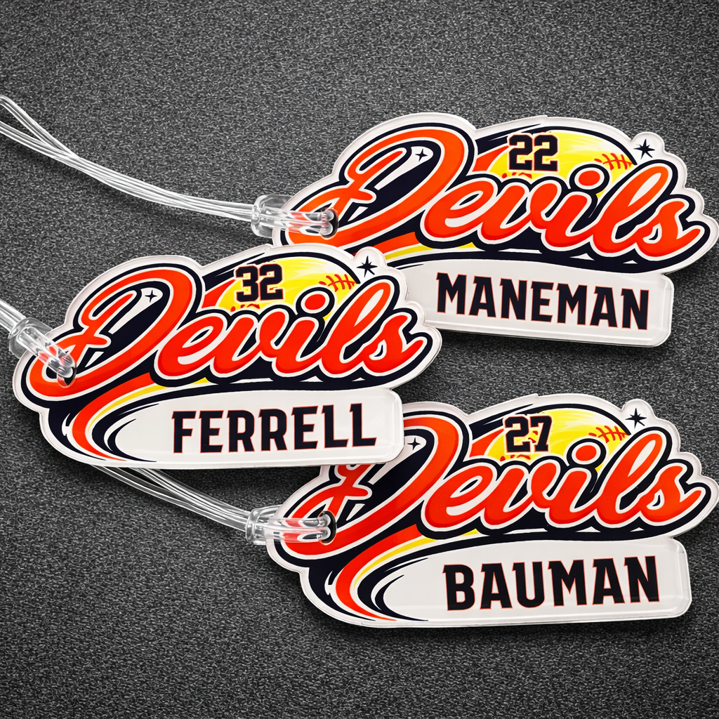 Baseball bag tags