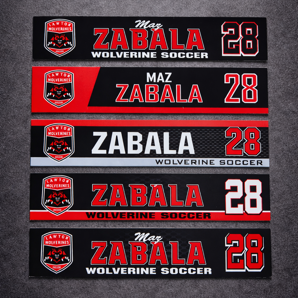 nameplates locker room