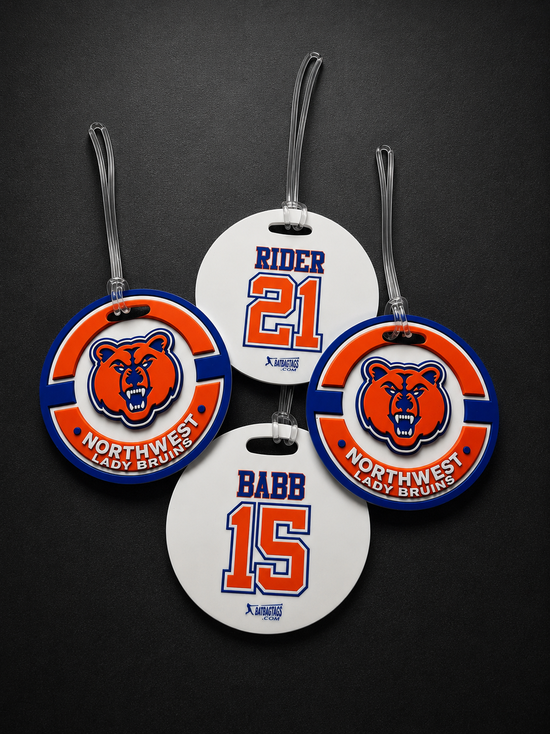 4" Round thick PVC Bag Tags